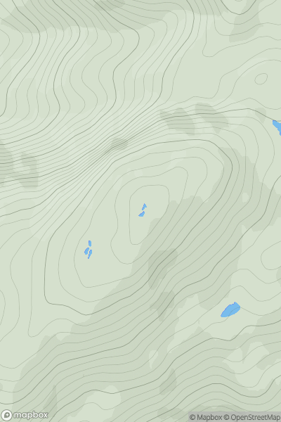 Thumbnail image for Creag Bhan [Mallaig to Fort William] showing contour plot for surrounding peak